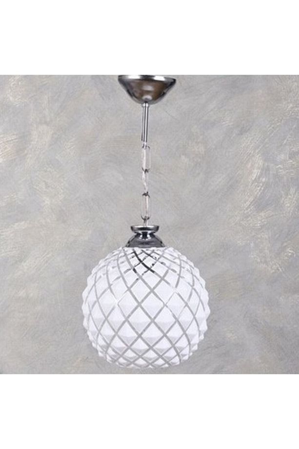 Salon - Mutfak - Yatak Odası Modern Kabartma Camlı Tekli Avize - 1