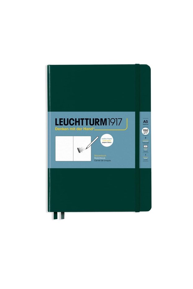 Medium (A5) 112 Pages 150 Gsm Sketchbook Sketchbook - Forest Green 370355