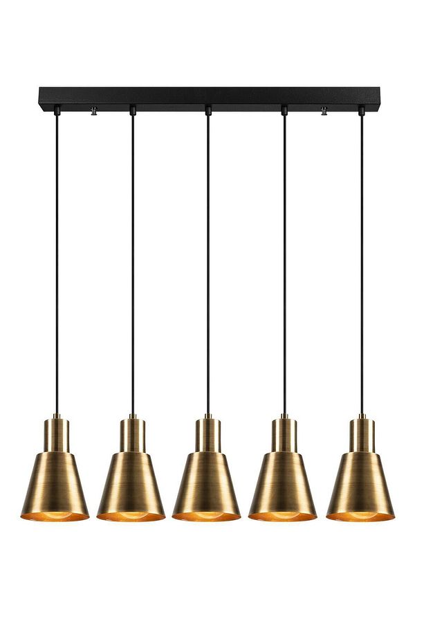 Trend Özel Tasarım Salon - Mutfak - Cafe Modern Retro 5 Li Sıralı Eskitme Sarkıt Avize - 1