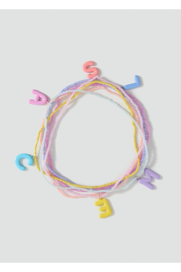 Harfli boncuklu kolye - 4