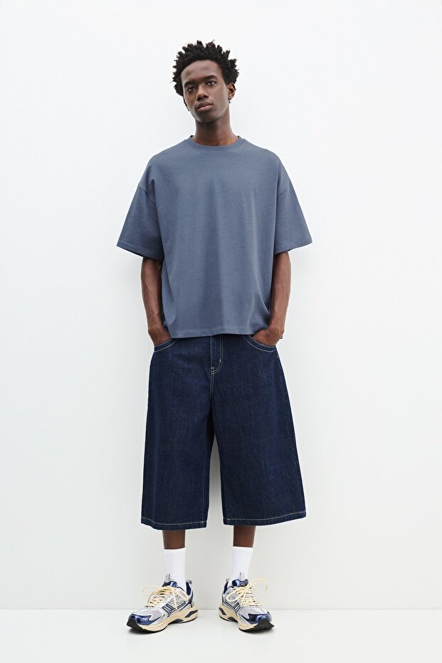 Kısa kollu boxy t-shirt - 1