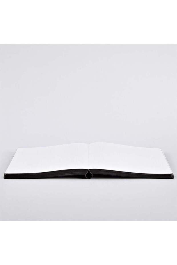 دفتر ملاحظات رمادي منقط مقاس A5 باللون الأسود - 5