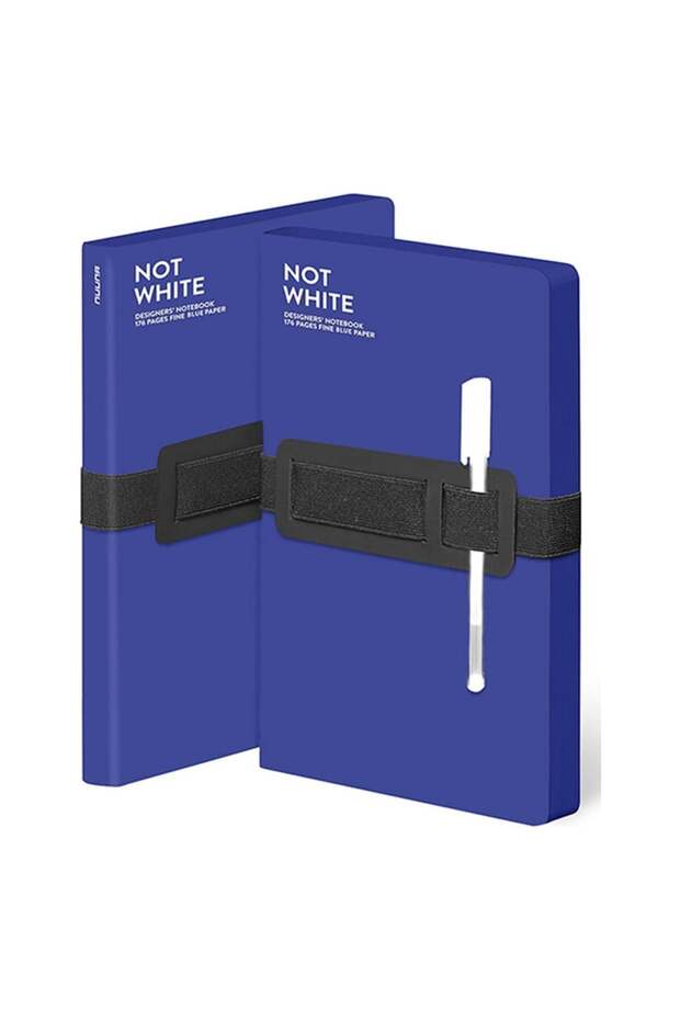 Note White Blue - Unlined Notebook