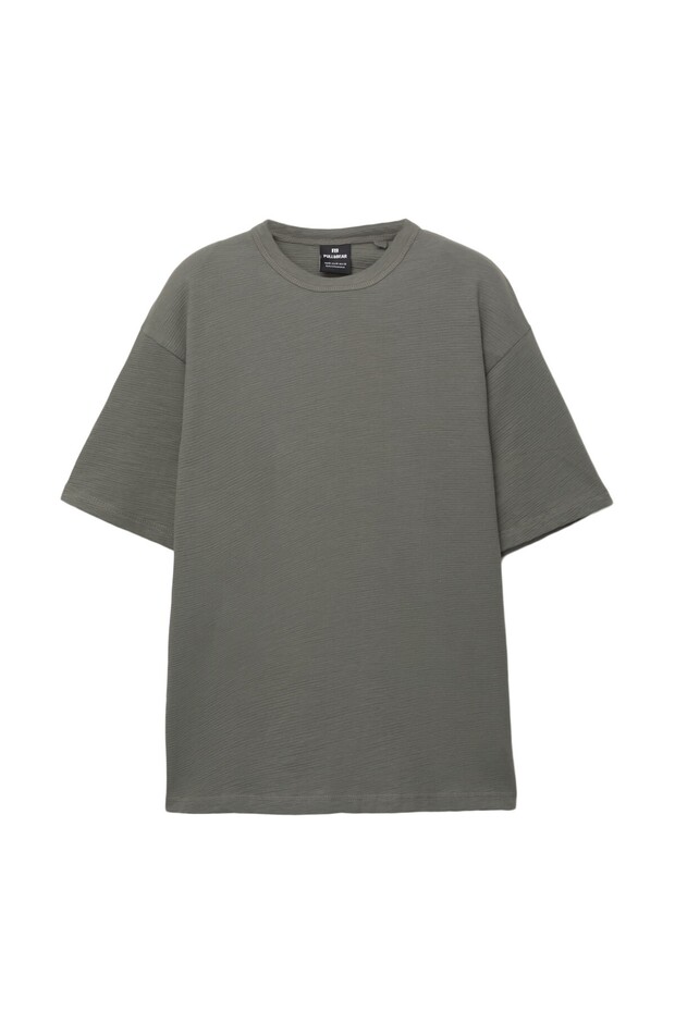 Kısa kollu yapı t-shirt - 5