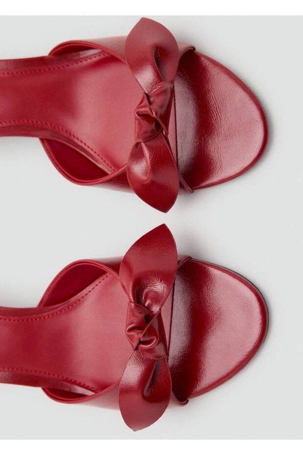 Kurdeleli topuklu sandalet - 5