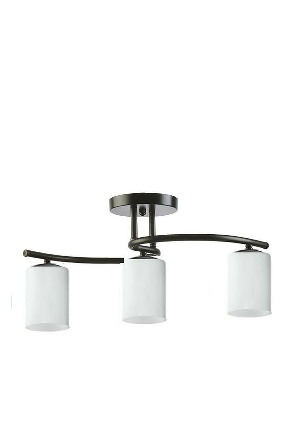 Fuji Salon - Mutfak - Yatak Odası Plofonyer Silindir Camlı 3 Lü Siyah Avize - 1
