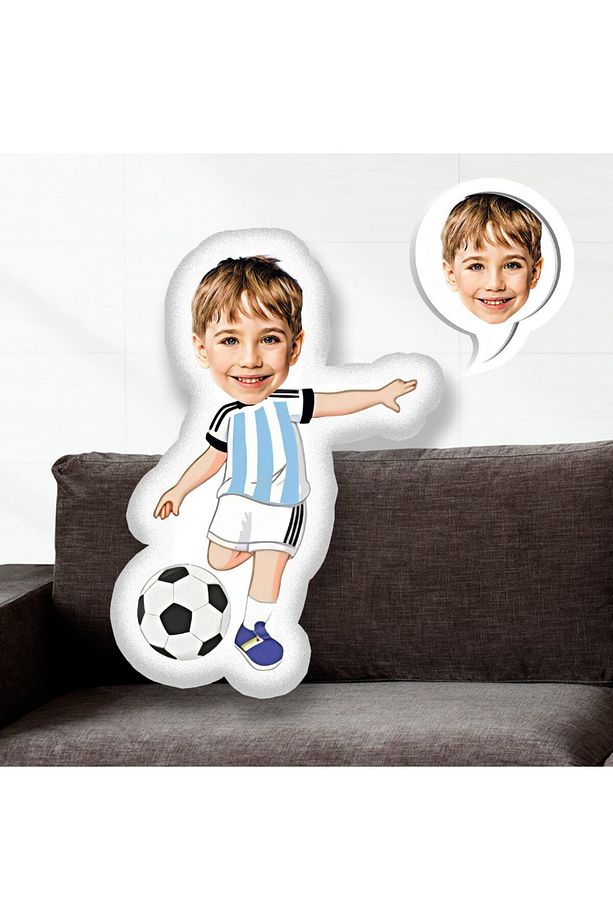 Kişiye Özel Fotoğraflı Futbolcu Yastık 115468 30 cm - 1