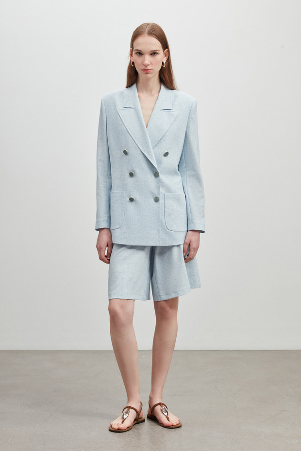 KRUVAZE OVERSIZE CEKET ŞORT TAKIM - 1