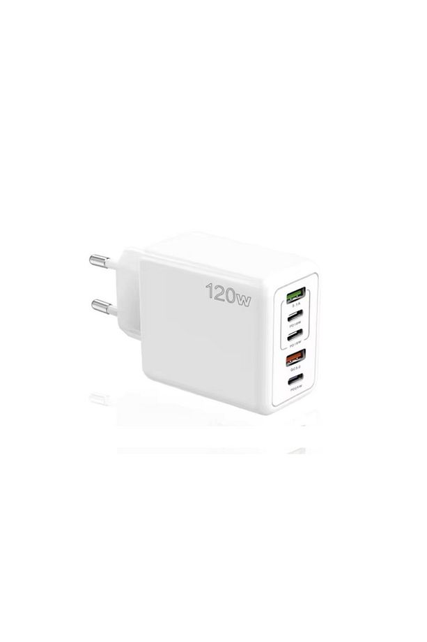 120w 3 Type-c 2 Usba Toplam 5 Çıkışlı Ev Tipi Süper Hızlı Şarj Aleti Sr104 - 1