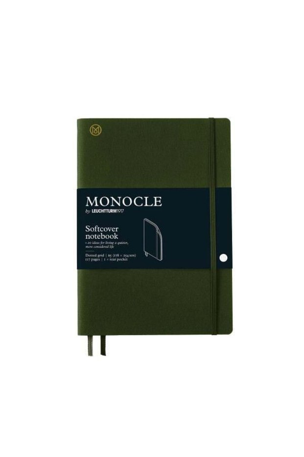 X Monocle Limited Edition Notebook B5, Soft Cover, 192 Dotted Pages Olive 369722