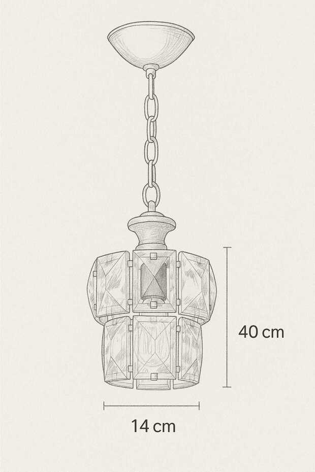 Miraç 2 Katlı Tekli Gümüş Avize - 3