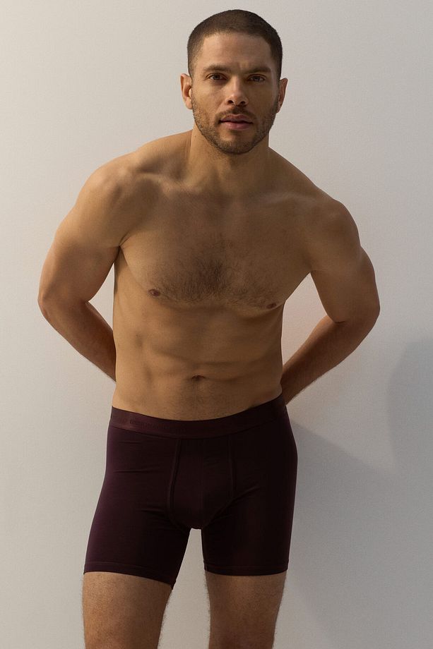2’li Lycra® İçeren Normal Paça Boxer Şort - 1