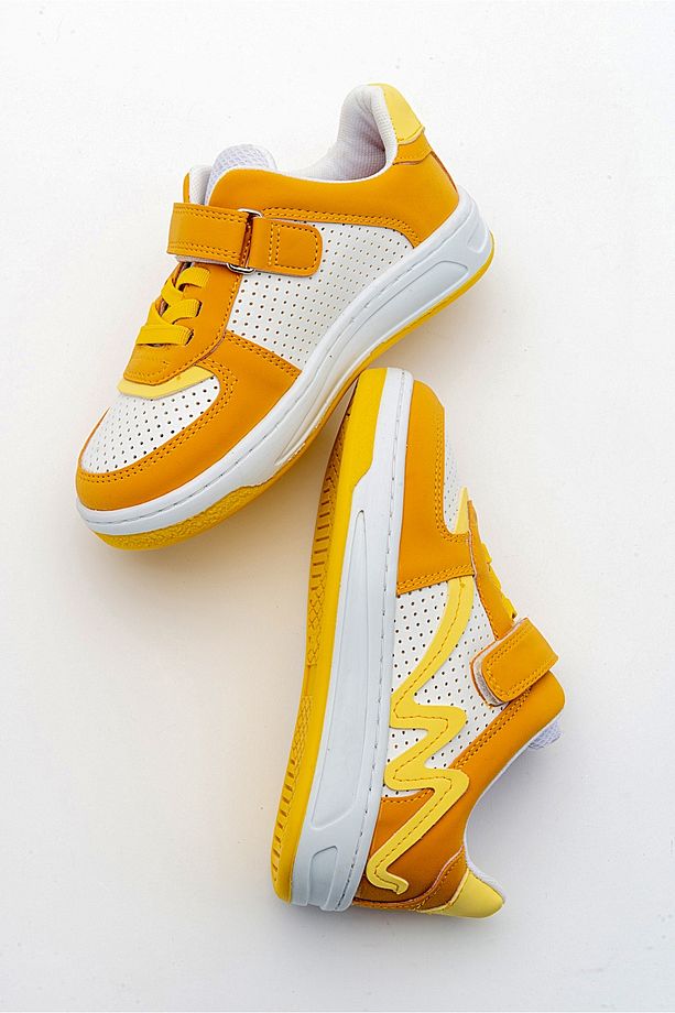 Erkek Çocuk Sarı Sneaker Ayakkabı - 4
