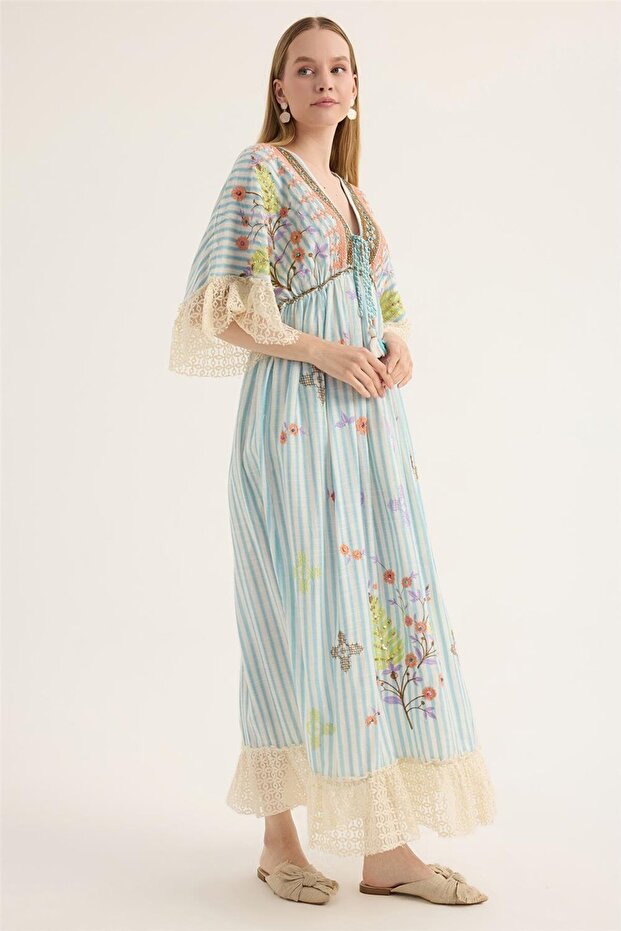 Rochie lungă cu dungi - 3