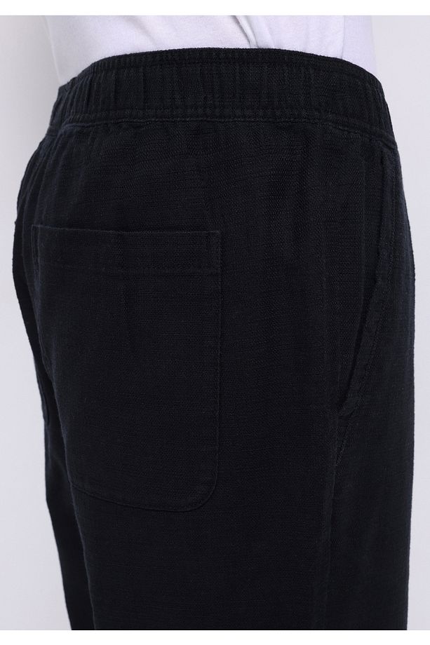 Regular Fit Orta Bel Uzun Paça Erkek Siyah Pantolon - 6