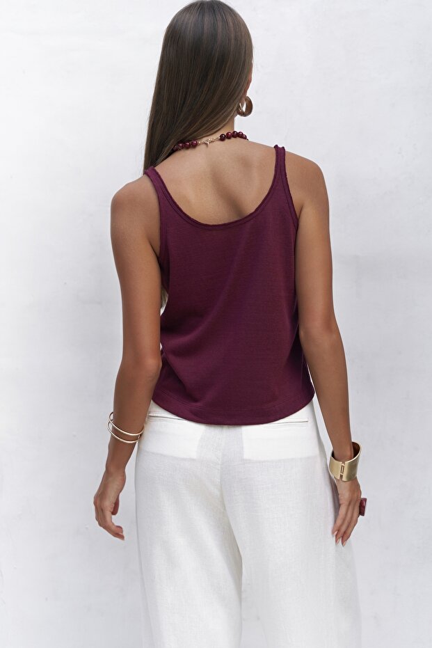 Salnor Basic Bordo Crop - 4