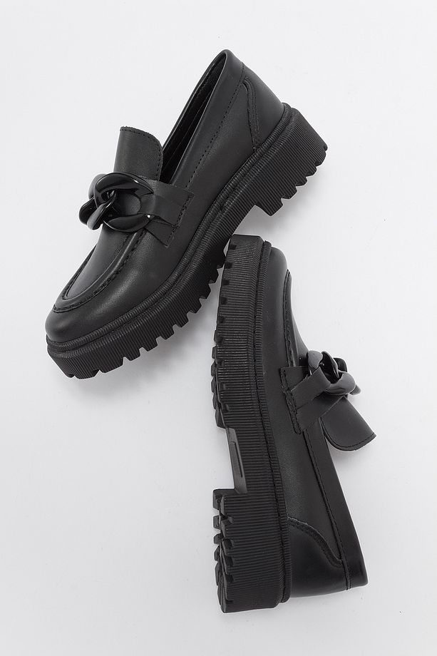 Kız Çocuk Siyah Anatomik Loafer Ayakkabı - 6