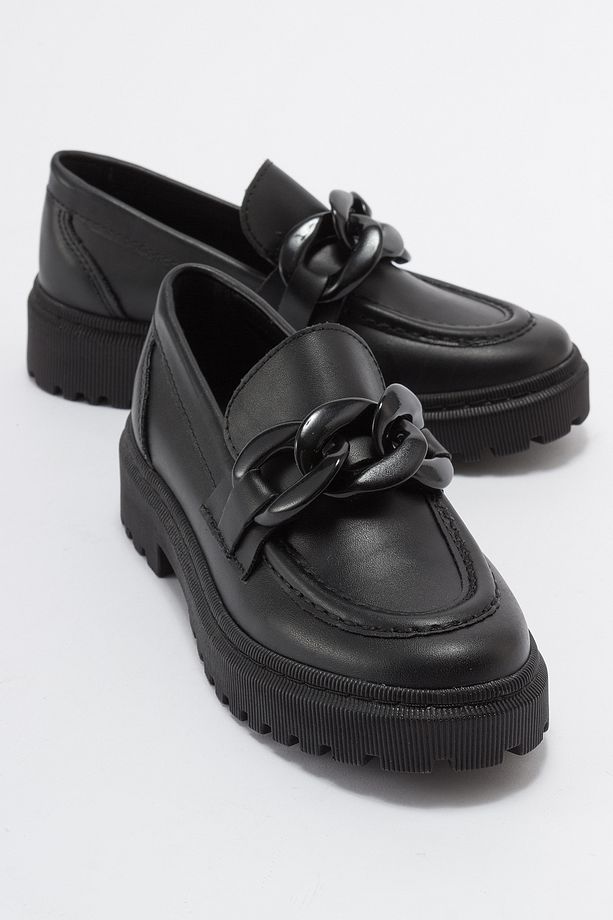 Kız Çocuk Siyah Anatomik Loafer Ayakkabı - 4