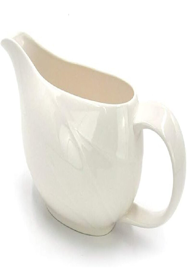 White Sauce Boat – Elegant Ceramic Server, 425 cc Capacity