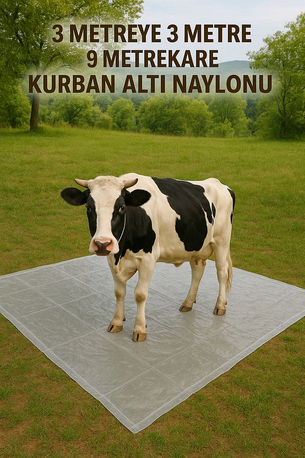 Yer Brandası 3 Metreye 3 Metre 9 Metre Kare Kalın Naylon Poşet Örtü - 1
