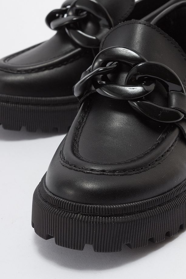 Kız Çocuk Siyah Anatomik Loafer Ayakkabı - 5