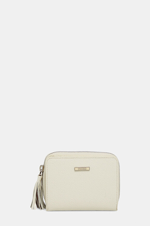 KREM MONOGRAM CÜZDAN - 1