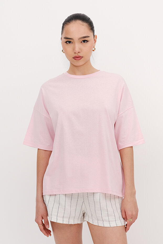 Bisiklet Yaka Basic T-shirt P4368-K6 - 2