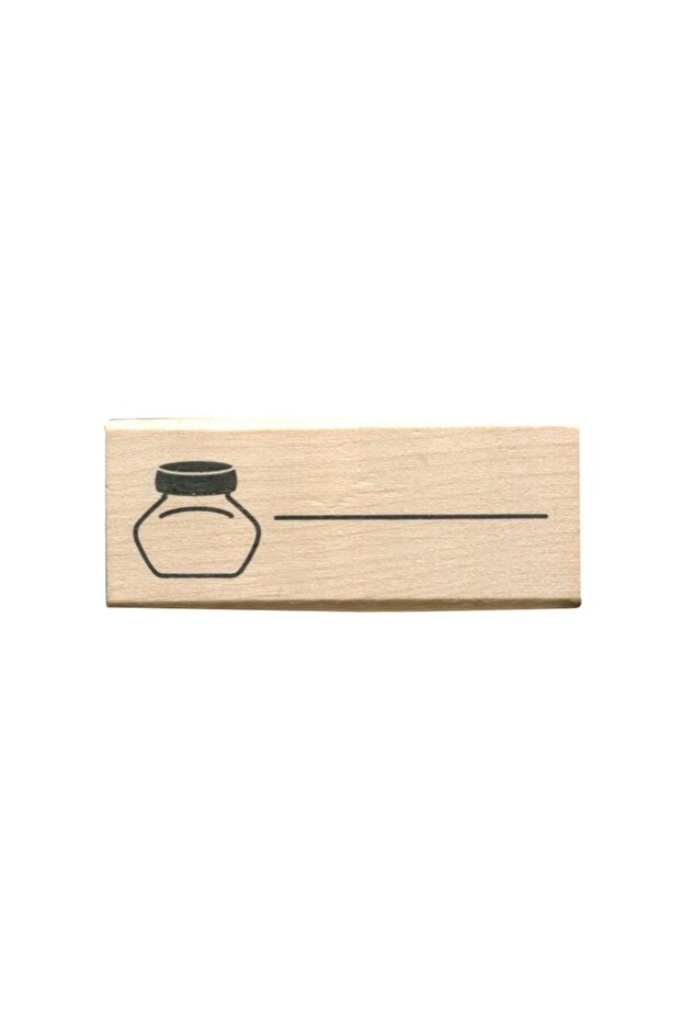No Kao Hanko 0400-007 Wooden Ink Bottle Stamp
