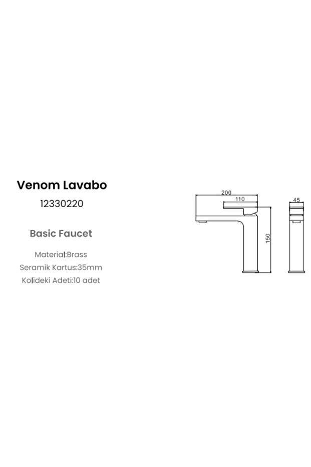 VENOM KROM LAVABO BATARYASI - 4