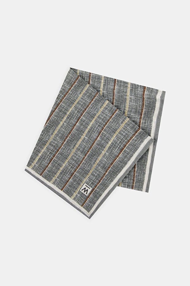 GRİ KETEN MENDİL - 2