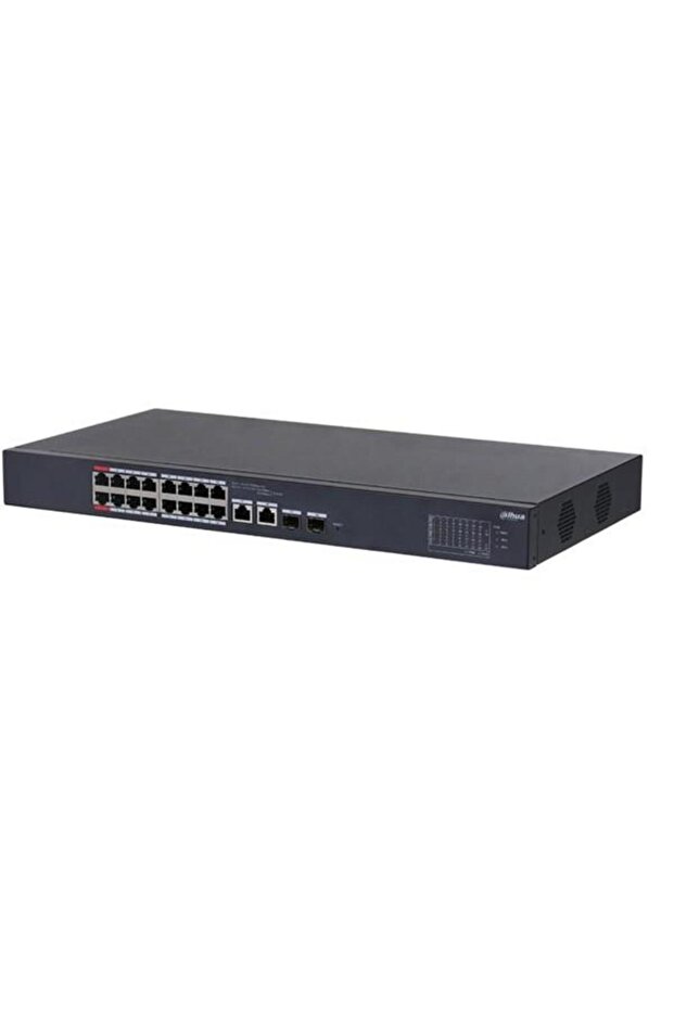 CS4218-16ET-135 16 Port 10/100 PoE +2 Uplink +2 SFP Yönetilebilir Switch 135W - 1