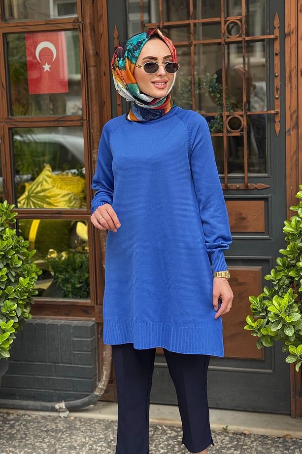 Tunik 10002511711001 Saks Mavi - 3