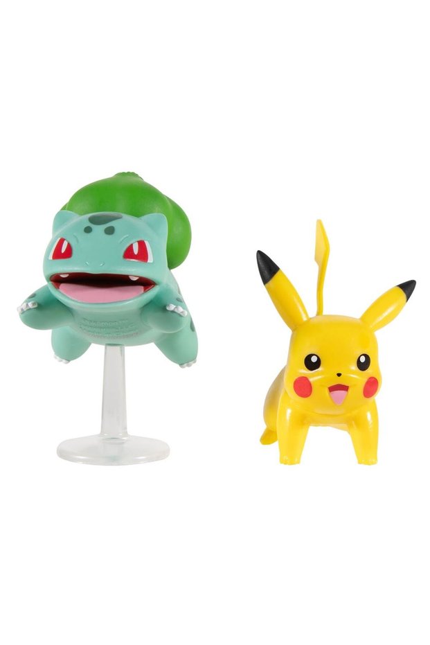 BATTLE 2'Lİ FİGÜR SETİ-1 PIKACHU + BULBASAUR