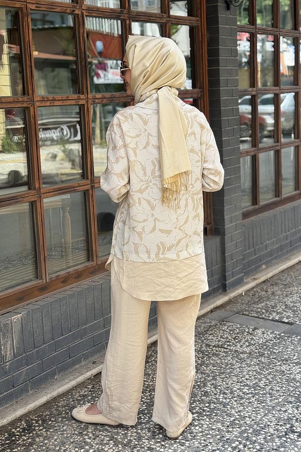 Pantolonlu Takım Ma24.23 Bej - 4