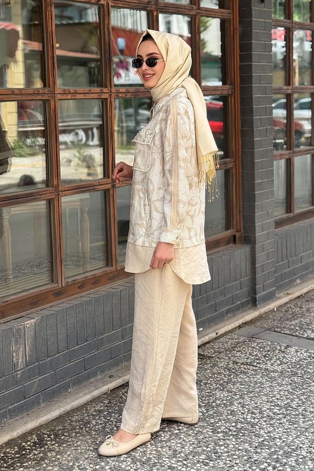Pantolonlu Takım Ma24.23 Bej - 2