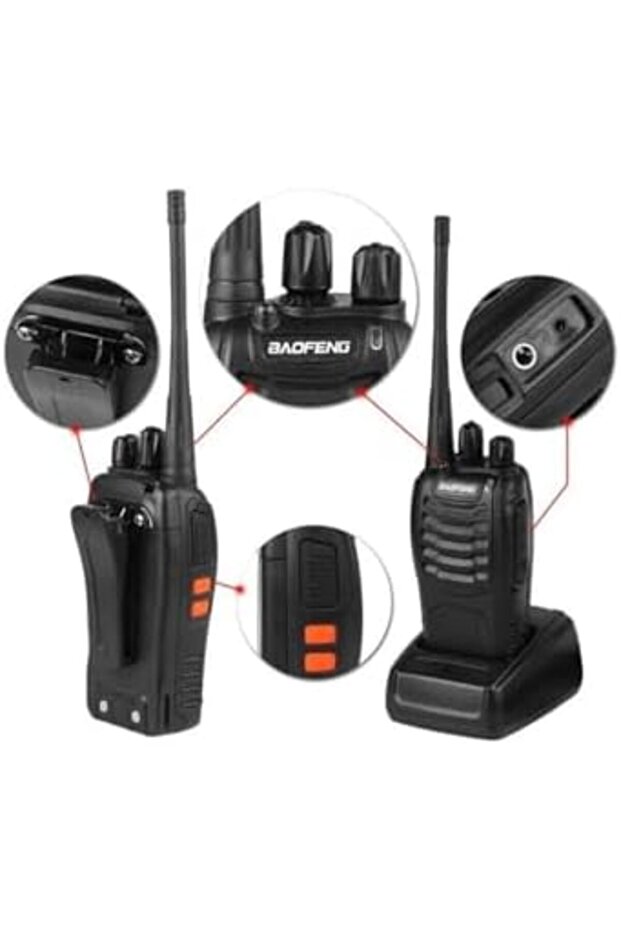 (Pack of 2) Analog 5W UHF Decoding Interphone 16-Channel Handheld Two-Way Walkie Talkie Radio - 2
