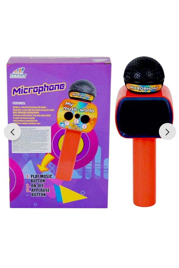 Seçtim Aldım Çocuk Mikrofonu 3 | Eccho My013 Müzikli Işıklı Oyuncak Mikrofon Kırmızı - 2
