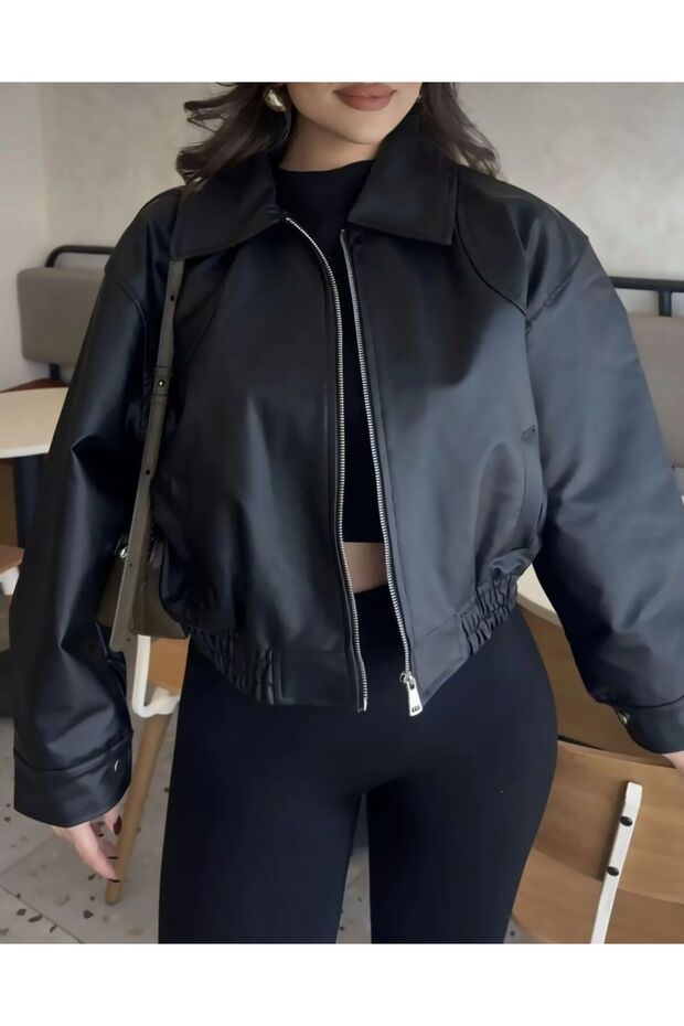 Deri Bomber Deri Ceket - 3