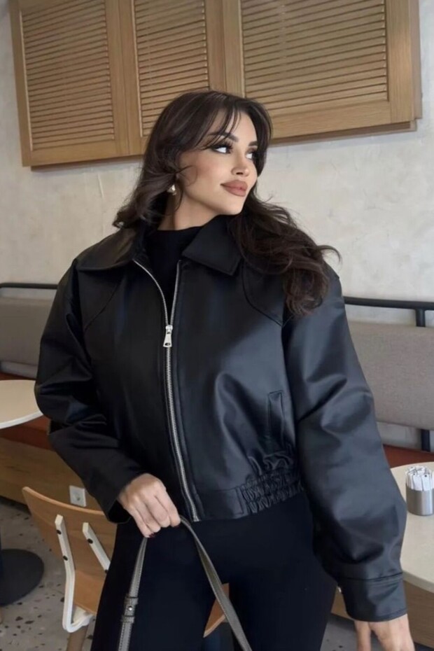 Deri Bomber Deri Ceket - 1