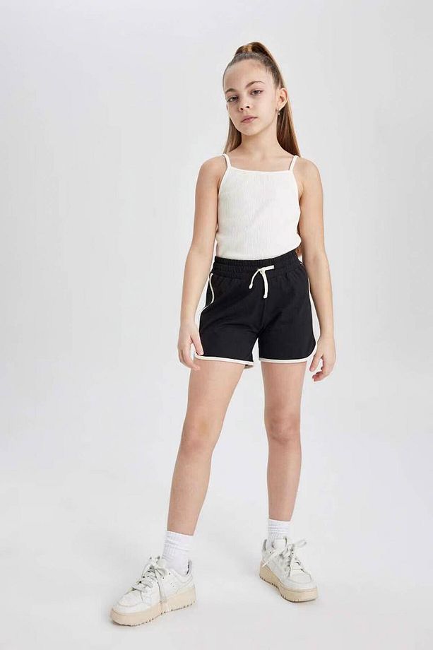 Kız Çocuk Beli Lastikli Basic Düz Şort B5164a825hs - 2