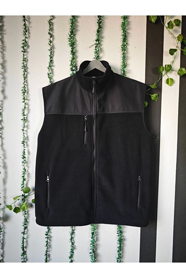 Μαύρο φλις γιλέκο - 1