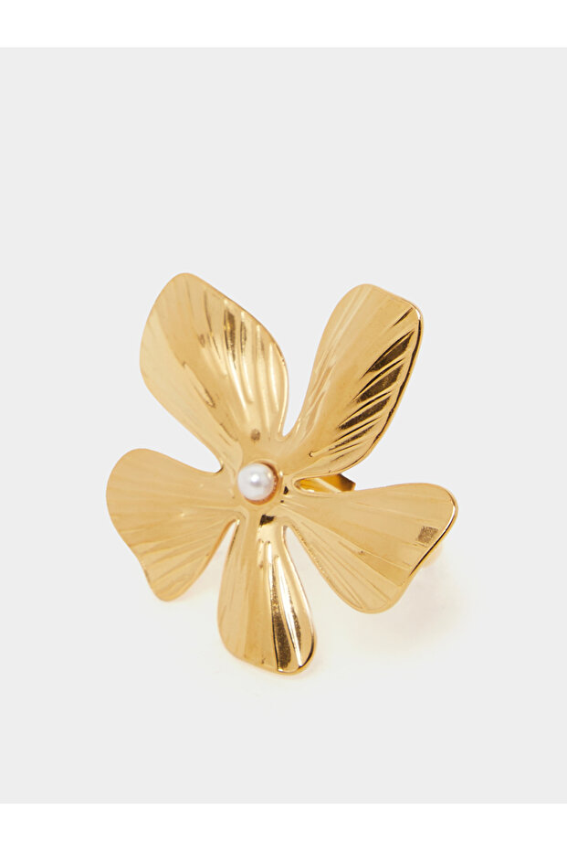 خاتم كبير الحجم مزين بالزهور - 3