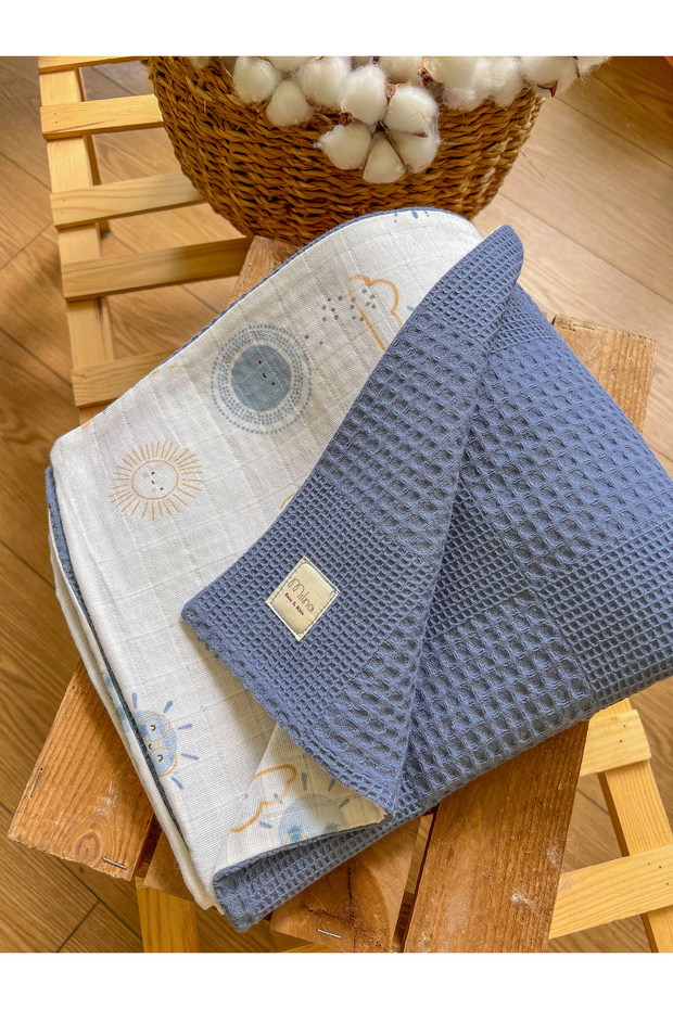 Double Sided Muslin Baby Blanket Multi-Purpose Muslin Blanket Muslin Baby Blanket 100x100 - 1