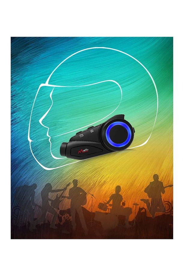 Kameralı İntercom Su Geçirmez HD geniş açı Lens 1080P Bluetooth FM Wifi kask 1000M Motor kulaklık - 5