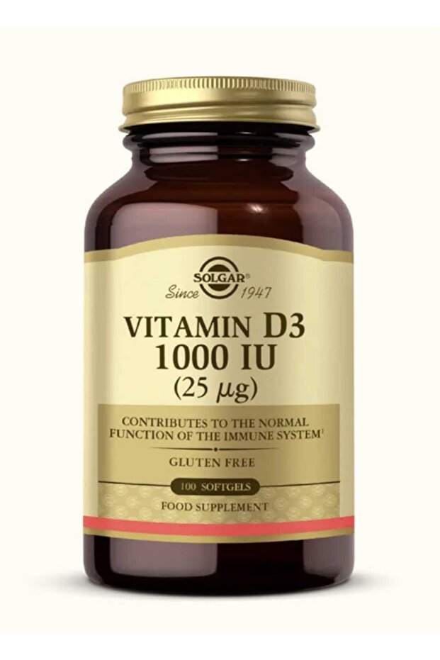 Vitamin D3 1000 Iu 25 Mcg 100 Yumuşak Kapsül - 1