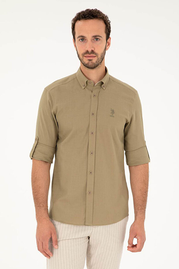 U.S. Polo Assn. Logana Khaki Men's Shirt 1837940