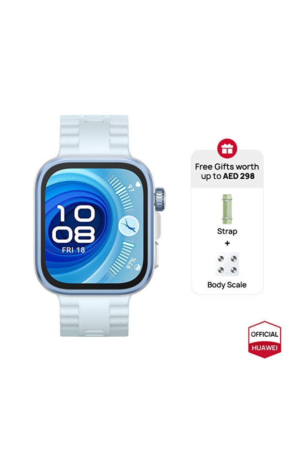 Watch Fit4 Pro Smart Watch, 1.82” Display,Sapphire Glass &Titanium,Blue + Free Strap + Scale