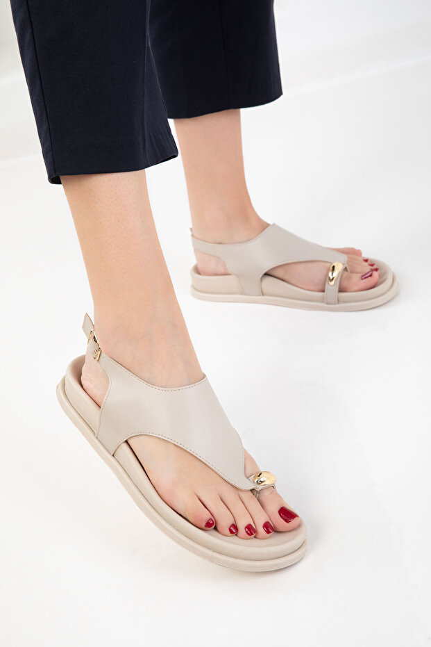 Sandale de damă bej 20632 - 4