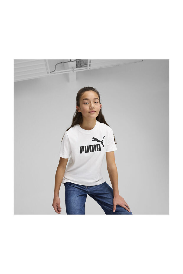 Koszulka z logo Puma Ess No. 1 - biała - 3
