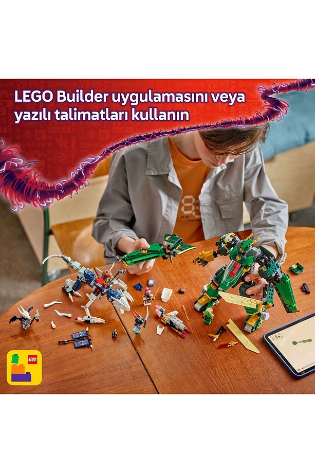 ® NINJAGO® Lloyd’un Jet Robotu 71845 - 9+ Minifigür ve Ejderha İçeren Oyuncak Yapım Seti (1112P) - 9